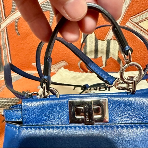 FENDI ❤️🌟MINI PEEKABOO LAMBSKIN LEATHER ⭐️ - Picture 3 of 12